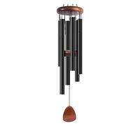 Zyqixluk Wind Chimes Outdoor Metal Wind Chimes Deep Tone Outdoor Chimes Hanging Garden Wind Chime, Decorations For Home Zen, Patio, Yard And Garden Decor,Black