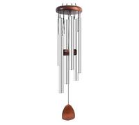 Zyqixluk Wind Chimes Outdoor Metal Wind Chimes Deep Tone Outdoor Chimes Hanging Garden Wind Chime, Decorations For Home Zen, Patio, Yard And Garden Decor,Silver