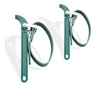 ZYQUES 2 Piece Strap Wrench Set, Oil Filter Wrench Adjustable 12" & 9" Oil Filter Removal Tool Forged Steel Plumbing Wrench for Pipe Plumbers, Jar Opener