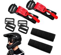 ZYRELYNX Helmet Quick Release Buckle Kit, Metal Helmet Chin Strap Adapter, Compatible with Classic D-Rings Helmet, Metal Red, 2 Pack, custom