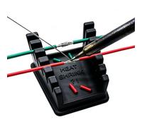 ZYRELYNX Upgraded Silicone Soldering Stand, Helping Hands Soldering Station, Soldering Wire Holder with 6 Slots - Third Hand Soldering Iron Stand for 32AWG to 12AWG Wires(Only Stand), Black, 1 Pcs