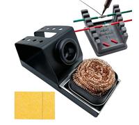 ZYRELYNX Upgraded Silicone Soldering Stand & Soldering Iron Holder, With Solder Tip Cleaner and 2Pcs Cleaning Sponges, Quickly Soldering Helping Hands for Wires, Soldering Station Tools Kit (Black)