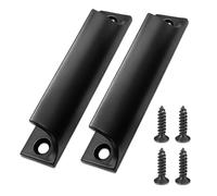Zyren Pack of 2 Balcony Door Handles, Exterior Aluminium Sliding Door Handle, Patio Door Handle, Balcony Door, Outdoor Balcony Handle, Drawer Curved Handle Pull, for Wardrobe, Garden Door, Shed Door