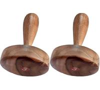 Zyrena PACK OF 2 WOODEN ROTI CHAPATI DATTA PRESS POTATO MASHER