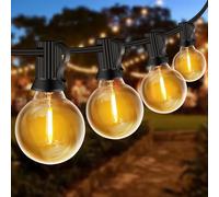 ZYRIVON Outdoor String Lights Mains Powered - 20M/66Ft 30+2 LED Garden Lighting, Shatterproof Waterproof, Warm White for Garden, Yard, Wedding, Christmas, Gazebo, Fence, Roof, Party