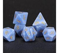 ZYRRY Lace Agate DND Dice Set - 7 Polyhedral Gemstone Dice for Dungeons & Dragons, Pathfinder, TTRPG | Unique Natural Stone Dice