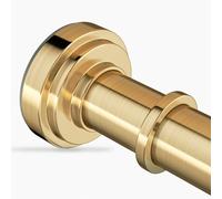 ZYRW Gold Shower Curtain Rod 36-68 Inch(3-5.6ft) Never Rust No Drilling Spring Tension Shower Rod, Adjustable Curtain Rod for Bathroom Window Closet