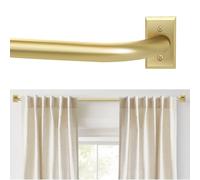 ZYRW Gold Wrap Around Curtain Rod for Windows 28-48 Inches, Room Darkening Drapery Rod, Heavy Duty Blackout Curtain Rod, Modern Decorative Curtain Rod, Gold