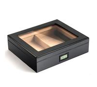 ZYSKABQ Portable Travel Cigar Case with Humidifier Hygrometer Vintage Spanish Cedar Wood Humidor Box Holds 25-35 Counts Perfect Gift for Men Octopus feet