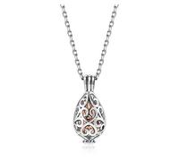 Zysta Creamation Locket Necklaces Urns Ash Personalised Engraving Hollow Waterdrop Pendant Necklaces Keepsake Jewellery Teardrop Urn Necklace for Ashes Customised Memorial Stainless Steel