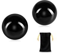ZYsteelball 2PCS Solid Steel Baoding Balls Chinese Health Exercise Massage Balls with Carry Pouch for Stress Relief Hand Exercise Balls (50mm)