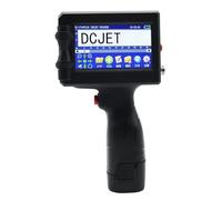 ZYT-DHRUCB Portable Handheld Inkjet Printer, Printing Height 2-12.7mm Handheld Printer with Quick-Drying Ink Cartridge Inkjet Coder for Date QR Code Barcode Batch Number,Black