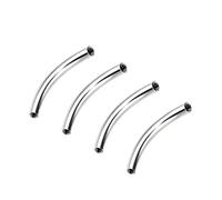 ZYTAIJEW 4pcs G23 Titanium 16G Internally Threaded Staple Surface Replacement Curved Barbell Piercing Jewelry Piercing Jewelry 10mm