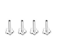 ZYTAIJEW 4pcs Internally Threaded 16G Flower Flat Back Post G23 Titanium Labret Trague Helix Bar Replacement Earring Stud Backs Flatback Posts Earlobe Lip Nose Piercing Barlength 10mm