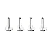 ZYTAIJEW 4pcs Internally Threaded 16G Heart Flat Back Post G23 Titanium Labret Trague Helix Bar Replacement Earring Stud Backs Flatback Posts Earlobe Lip Nose Piercing Barlength 8mm