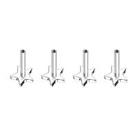 ZYTAIJEW 4pcs Internally Threaded 16G Star Flat Back Post G23 Titanium Labret Trague Helix Bar Replacement Earring Stud Backs Flatback Posts Earlobe Lip Nose Piercing Barlength 10mm