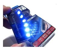 ZYTC Car Fake Dummy Alarm Led Light Blue 6 LED Warning Light Solar Power Simulated Security Anti-Theft Flashing Light Car Burglar Alarm Light
