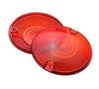 ZYTC Red Harley Turn Signal Lens Lenses Covers 3 1/4" for Harley Touring Flat Electra Glide Road King Pack of 2