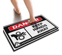 ZYTHRAEL Cool Room Accessories For Teens Boys Danger Keep Hands Away Floor Mat Front Door Inside Mat Shoes Here Mat(50X80CM)