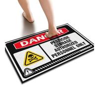 ZYTHRAEL Entry Mats Indoor Home Danger Pesticide Storage Authorized Personnel Only Doormat Desk Floor Mat Farmhouse Kitchen Rug Set(40X60CM)