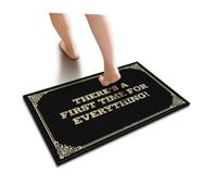 ZYTHRAEL Fall Outdoor Rug For Front Door There's A First Time For Everything! Floor Mat Men Cave Decor Rustic Kitchen Rugs