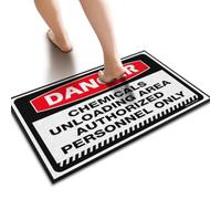 ZYTHRAEL Floor Mats For House Danger Chemicals Unloading Area Authorized Personnel Only Floor Mat Fall Rugs Indoor Patio Bar Accessories(50X80CM)