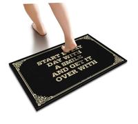 ZYTHRAEL Men Cave Decor Start Every Day With A Smile And Get It Over With Floor Mat Funny Bedroom Decor Cool Door Mat