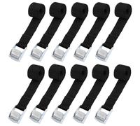 Zythrem 10Pcs Ratchet Tie Down Straps, 40cm x 20 mm Bike Rack Straps, Heavy Duty Lashing Strap, Adjustable Tensioning Belts with Quick Release Cam Bukle for Motorcycle, Van, Luggage, Cargo