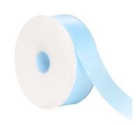 Zythrem Baby Blue Ribbon 50mm, 91m Wide Blue Ribbon for Gift Wrapping, Light Blue Satin Ribbon, Pale Blue Ribbons, Thick Fabric Ribbons for Crafting, Baby Shower, Wedding Car, Presents, Cake Decor