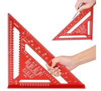 Zythrem Speed Square 12 Inch Rafter Metric Carpenters Aluminum Roofing Square - Builders Framing Triangle Ruler Protractor for Woodworking Angle Measuring Marking