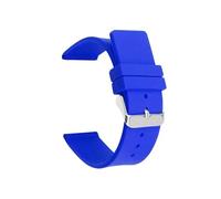 ZythrXLate 12mm 14mm 16mm 18mm 20mm 22mm 24mm Silicone Strap for Soft Rubber Band Candy Color Men Women Replace Bracelet Accessories for Watches, Bracelets(Dark blue,SILVER BUCKLE_22MM)