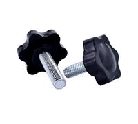 ZythrXLate Blossom Shaped Screw Thread Handle 1-10pcs Hand Knob Bolt Star Screws Thread Clamping Thumb Handle Machine Screw Bolts M4 M5 M6 M8 M10 M12(55mm (1pcs),M12 (Head 48mm))