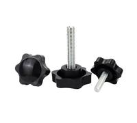 ZythrXLate Blossom Shaped Screw Thread Handle 5-10PCcs M5 M6 M8 Thread Clamping Handle Bolt Hand Knob Tightening Screw Industry Equipment(10PCS,M8x35 D38)