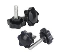 ZythrXLate Blossom Shaped Screw Thread Handle 5/10Pcs Head Thread Knurled Thumb Tighten Screw Clamping Grip Knob M5,M6,M8(5pcs,M6x20mm 25D)