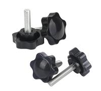 ZythrXLate Blossom Shaped Screw Thread Handle 5-10pcs Hex Star Knob Thread Clamp Screws M4/M5/M6/M8/M10 Hand Tighten Release Head Diameter 25mm 32mm 38mm(10pcs,45mm)