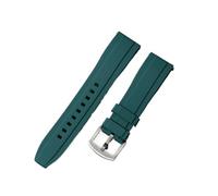 ZythrXLate Quick Relase Silicone Rubber Watch Strap 20mm 22mm Sports Watchband Black Green Orange Blue Wristband Bracelets for Watches, Bracelets(Blackish Green,20mm)