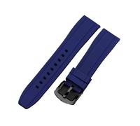 ZythrXLate Quick Release Silicone Rubber Watch Strap Soft Sports Watchband Wristband Bracelets 20mm 22mm Band Watch Strap Soft Rubber for Watches, Bracelets(Blue-black,22mm)