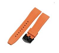 ZythrXLate Quick Release Silicone Rubber Watch Strap Soft Sports Watchband Wristband Bracelets 20mm 22mm Band Watch Strap Soft Rubber for Watches, Bracelets(Orange-black,20mm)