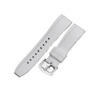 ZythrXLate Quick Release Silicone Rubber Watch Strap Soft Sports Watchband Wristband Bracelets 20mm 22mm Band Watch Strap Soft Rubber for Watches, Bracelets(White-steel,22mm)