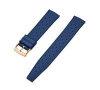 ZythrXLate Tropical FKM Rubber Watch Strap 18mm 20mm 22mm 24mm for Watch Bands Diving Waterproof Bracelet Waterproof Watch Straps with Clasp for Watches, Bracelets(FKM-Blue GD,18mm)