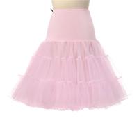 ZythrXLate Tutu Retro Underskirt Petticoat Fancy Net for Weddings, Parties(Light Pink,M)