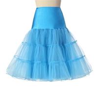 ZythrXLate Tutu Retro Underskirt Petticoat Fancy Net for Weddings, Parties(Sky Blue,M)