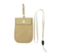 ZythrXLate Undercover Hidden Bra Wallet Solid Color Hidden Bra Wallet Safe Anti-Theft RFID-Blocking Money Pouch with Adjustable Elastic Strap Portable for Cards Cash and Phone(Khaki Shoulder Strap)