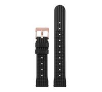 ZythrXLate Universal Diver Rubber Waterproof Sports Watch Band for 20 22mm Lug Width Comfortable Strap for Diving, Swimming Outdoor for Watches, Bracelets(Black-Rose Gold,22mm)