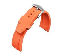 ZythrXLate Universal Watrproof Rubber Strap 20mm 22mm for Sport Silicone Watch Band Waterproof Watch Straps with Clasp for Watches, Bracelets(Orange,20MM_BLACK BUCKLE)