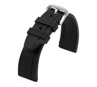 ZythrXLate Universal Watrproof Rubber Strap 20mm 22mm for Sport Silicone Watch Band Waterproof Watch Straps with Clasp for Watches, Bracelets(Black,20MM_BLACK BUCKLE)