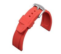 ZythrXLate Universal Watrproof Rubber Strap For 20mm 22mm for Sport Silicone Watch Band for Seiko Bracelet Replacement for Men Women for Watches, Bracelets(Red,22MM_SILVER BUCKLE)