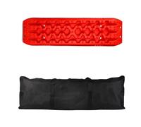 ZythrXLate Vehicle Recovery Tracks 4X4 Off-Road Mud Sand Snow Recovery Track Traction Boards Tire Ladder Set Emergency Rescue Tire Ladder Anti Skid Pad(One red and bag)