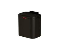 ZythrXLate Wall-Mounted Trash 4L Trash Can Mini Wall Mounted Hanging Bin with Lid Garbage for Cabinet Under Office Sink Waste Compost(A-Matt Black)