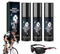 Zytuuob Glow in The Dark Spray Paint,100ml Long Lasting Reflective Glow Paints, Night Visibility Brighten Spray Paint for Christmas Decoration, Clothes, Bicycles, Skateboards, Fabric. (3PCS,White)